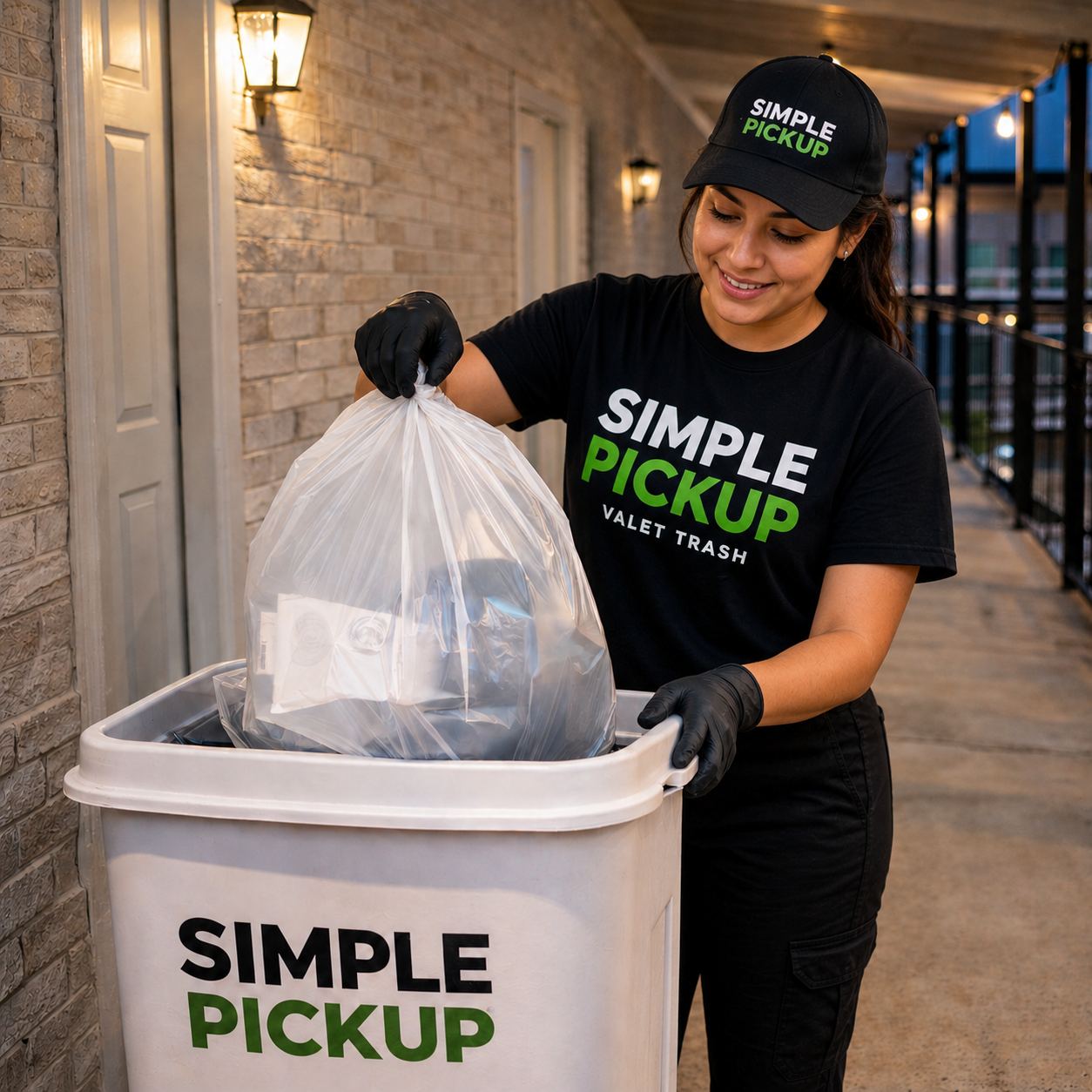 Simple Pickup valet trash crew